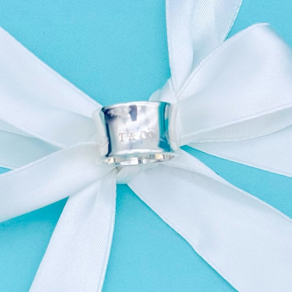 Tiffany & Co SS 1837 Wide Band Ring Size 5 EUC - Picture 10 of 11